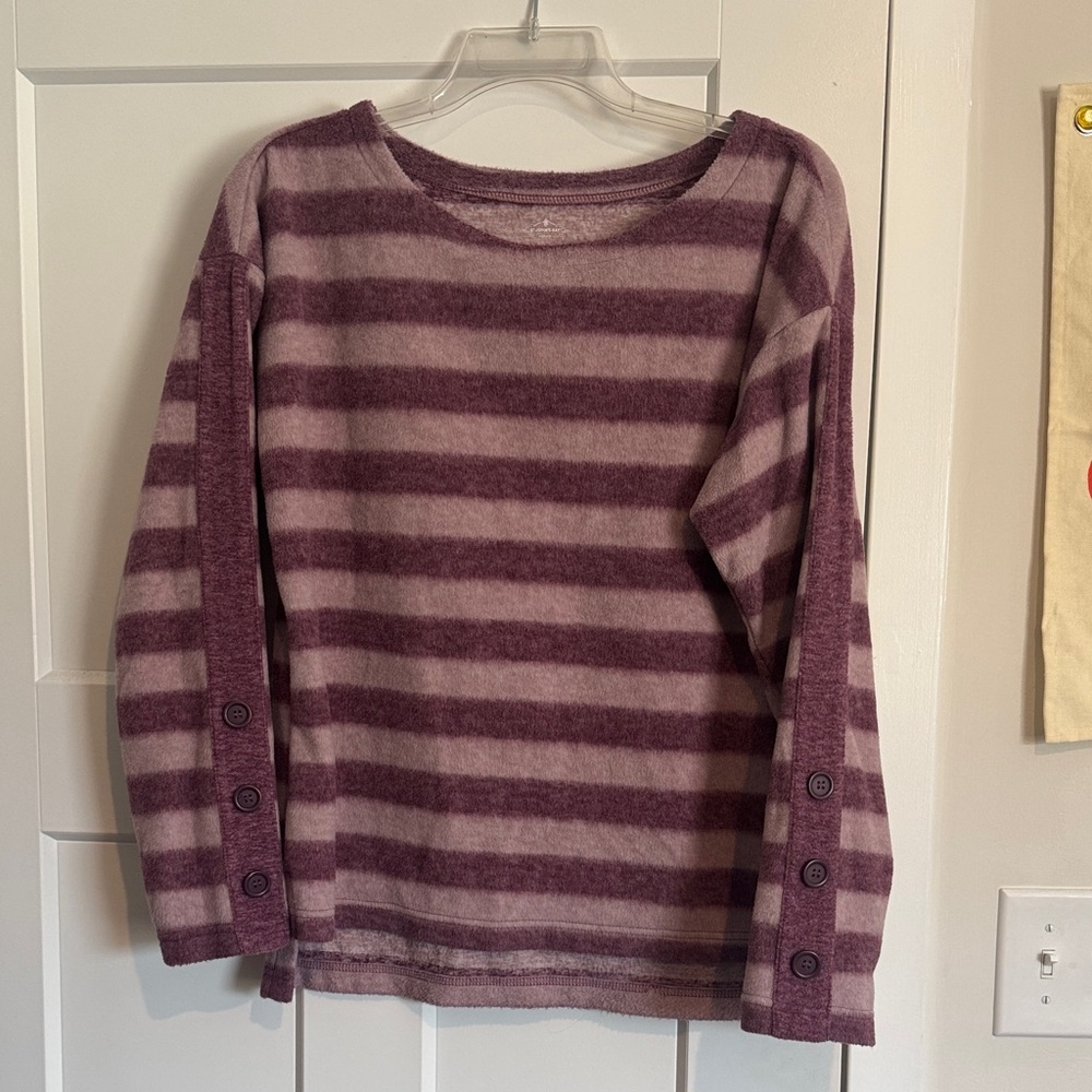St. John's Bay Purple Fleece Top
